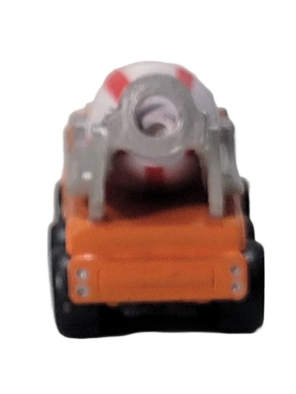 Micro Machines Construction Cement Mixer Orange White Stripe Galoob 1987